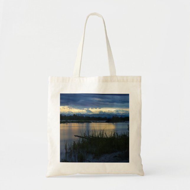 Denali Midnight Sunset Tote Bag (Front)