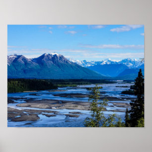Denali Mountain Range Poster
