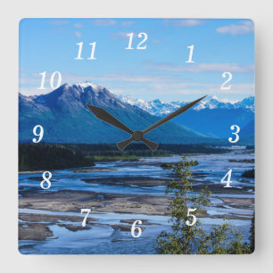 Denali Mountain Range Wall Clock