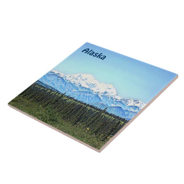 Denali (Mt. McKinley) Ceramic Tile (Side)