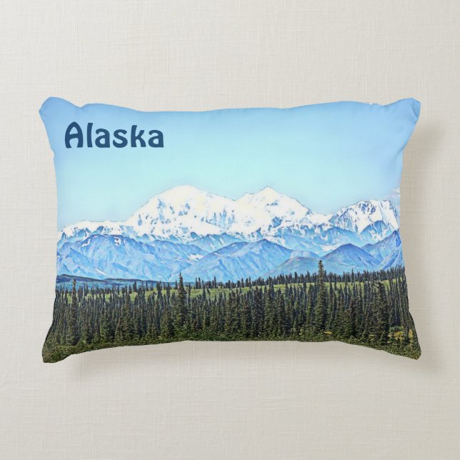 Denali (Mt. McKinley) Decorative Cushion (Front)