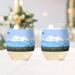 Denali (Mt. McKinley) Stemless Wine Glass