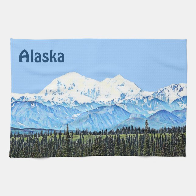 Denali (Mt. McKinley) Tea Towel (Horizontal)