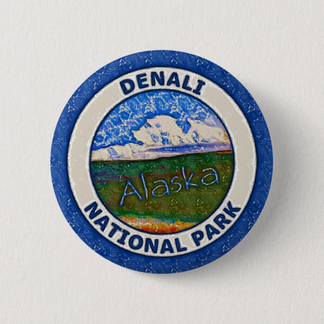 Denali National Park, Alaska 6 Cm Round Badge (Front)