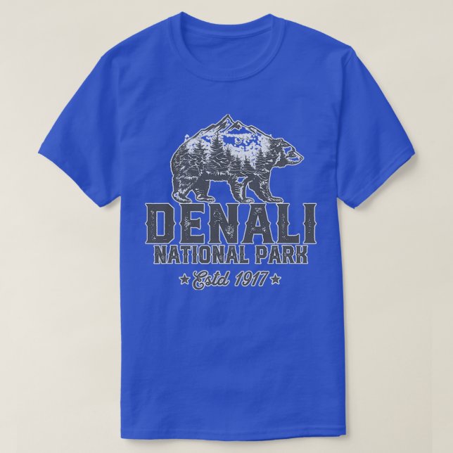 Denali National Park Alaska Bear T-Shirt (Design Front)