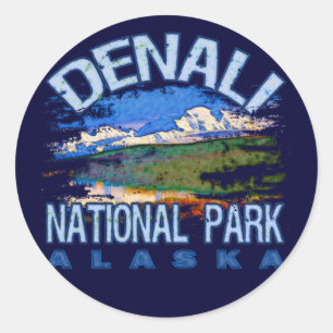 Denali National Park, Alaska Classic Round Sticker