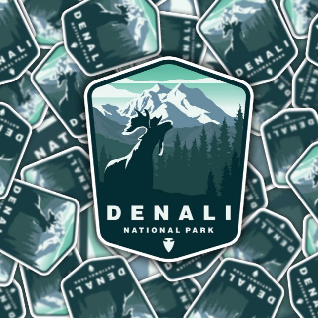 Denali National Park Alaska | Die-Cut Sticker (Creator Uploaded)