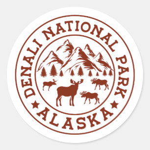 Denali National Park Alaska Family Trip 2024 Classic Round Sticker