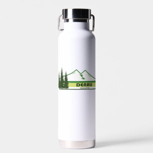 Denali National Park Alaska Green Stripes Water Bottle