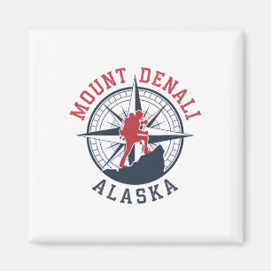 Denali National Park Alaska Hiking Camping Travel Magnet