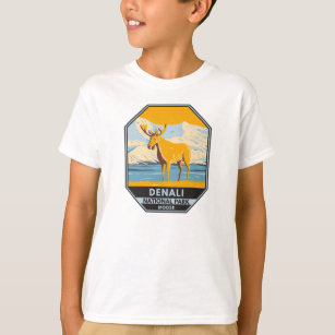 Denali National Park Alaska Moose Vintage T-Shirt
