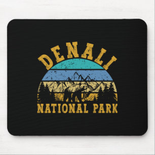 Denali National Park Alaska Mountain Nature Bear H Mouse Pad