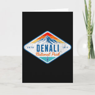 Denali National Park Alaska Mountains Family Trip Card