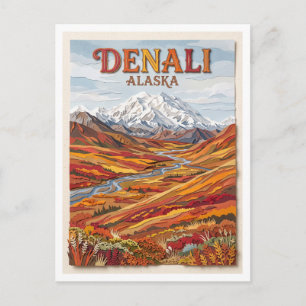 Denali National Park Alaska Postcard