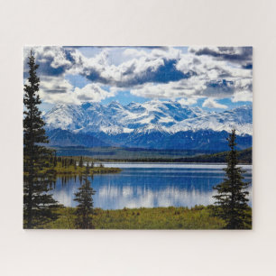 Denali National Park Alaska Sky Clouds Mountains Jigsaw Puzzle