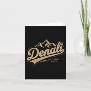 Denali National Park Alaska Souvenir Mountain Camp Card