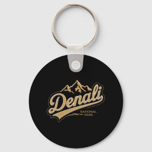 Denali National Park Alaska Souvenir Mountain Camp Key Ring