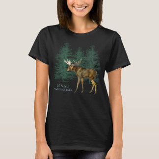 Denali National Park Alaska USA Moose Trees T-Shirt