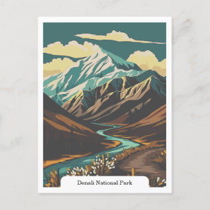 Denali National Park, Alaska USA Postcard
