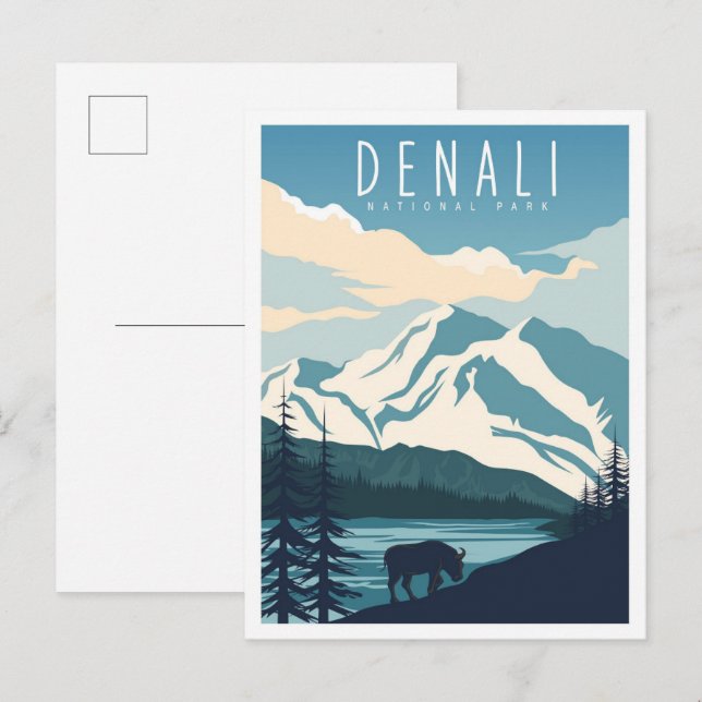 Denali National Park Alaska USA Travel  Postcard (Front/Back)