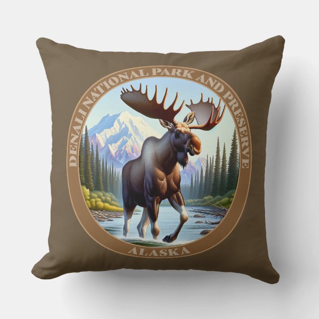Denali National Park and Preserve Alaska Cushion (Front)