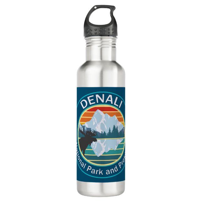 Denali National Park and Preserve Moose 710 Ml Water Bottle (Front)