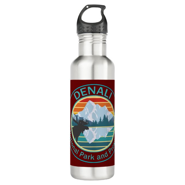 Denali National Park and Preserve Moose 710 Ml Water Bottle (Front)
