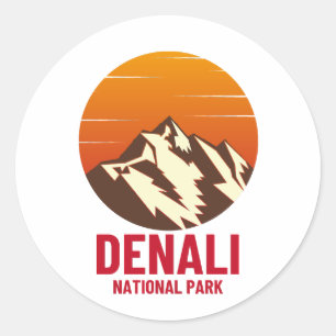 DENALI NATIONAL PARK CLASSIC ROUND STICKER