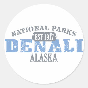 Denali National Park Classic Round Sticker