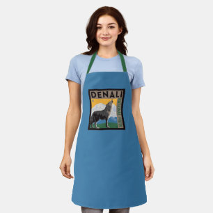 Denali National Park   Howling Wolf Apron