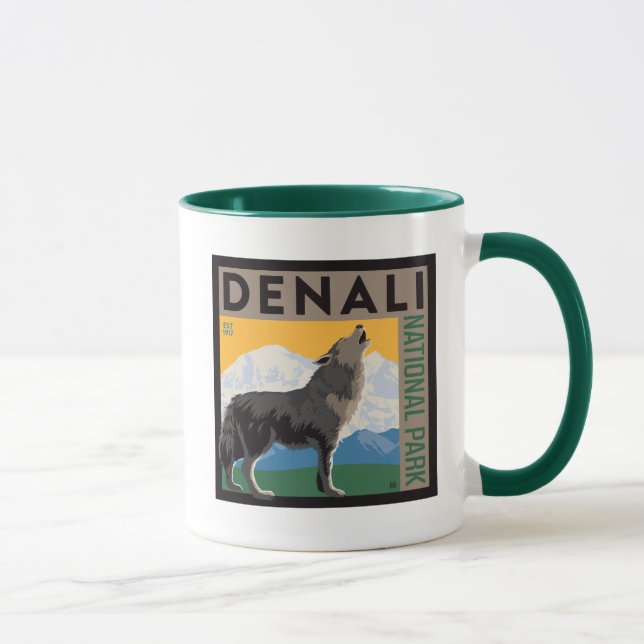 Denali National Park | Howling Wolf Mug (Right)
