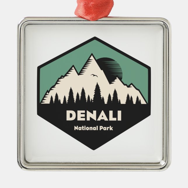 Denali National Park Metal Ornament (Front)