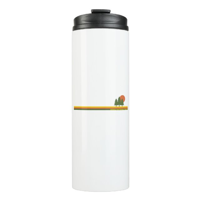 Denali National Park Pine Trees Sun Thermal Tumbler (Front)