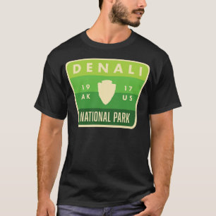 Denali National Park Retro Arrowhead Green T-Shirt