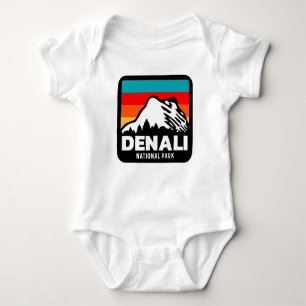 Denali National Park Retro Hiking Camping Gift Baby Bodysuit