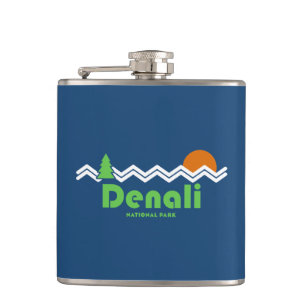 Denali National Park Retro Hip Flask