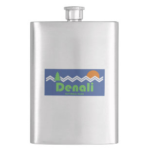 Denali National Park Retro Hip Flask