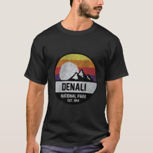 Denali National Park Retro Mountain Hoodie T-Shirt