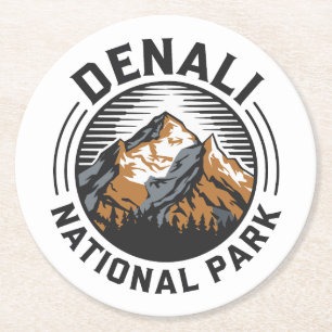 Denali National Park Round Paper Coaster