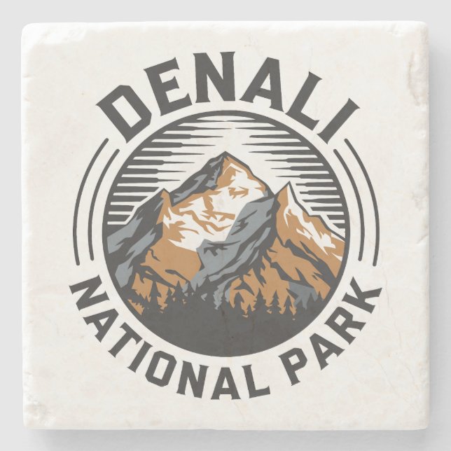Denali National Park Stone Coaster (Front)
