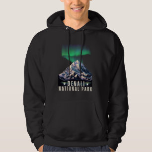 Denali National Park Vintage Alaska Denali Mountai Hoodie