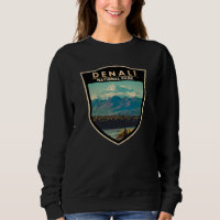 Denali National Park Watercolor Badge