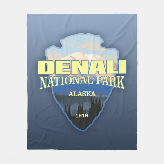 Denali NP (arrowhead) Fleece Blanket (Front)