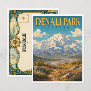 Denali Park Alaska Denali GeoSaga Postcard