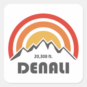 Denali Square Sticker