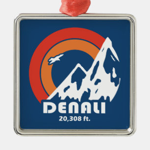 Denali Sun Eagle Metal Ornament