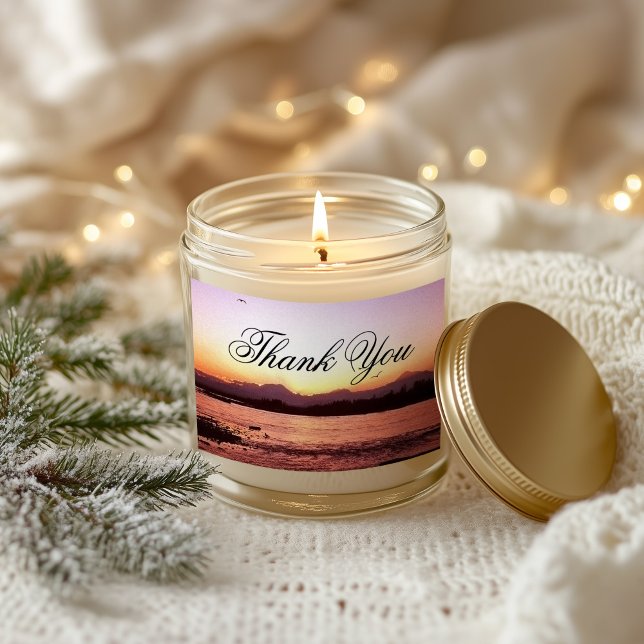 Denali Sunset Photo Thank You Rectangular Sticker (Denali Sunset Photo Thank You Rectangular Sticker)