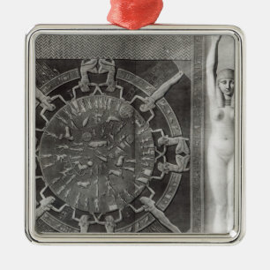 Dendera Zodiac, engraved in 1802 Metal Ornament