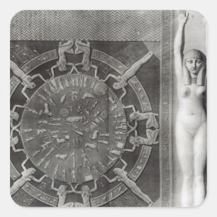 Dendera Zodiac, engraved in 1802 Square Sticker