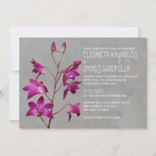 Dendrobium Orchid Wedding Invitations
